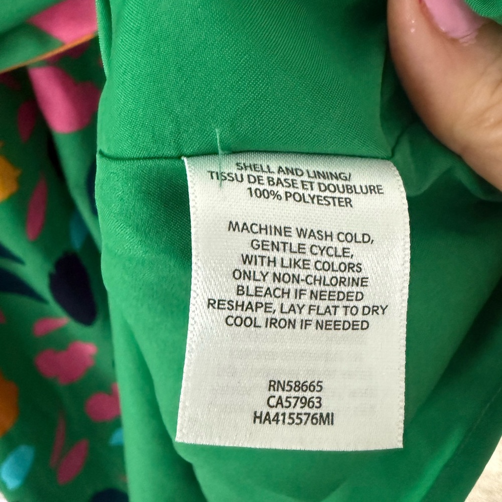 Halogen Green Dress In Lemon Pattern - Picture 7 of 7